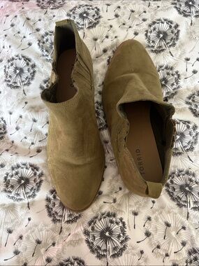 Torrid Olive Green Suede Ankle Booties